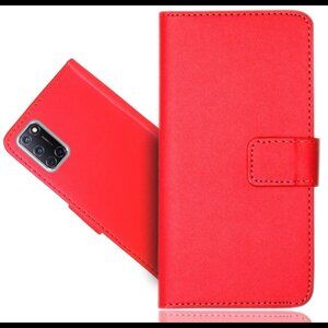 Samsung A71 LR Red Leather case flip kickstand ID holder wallet